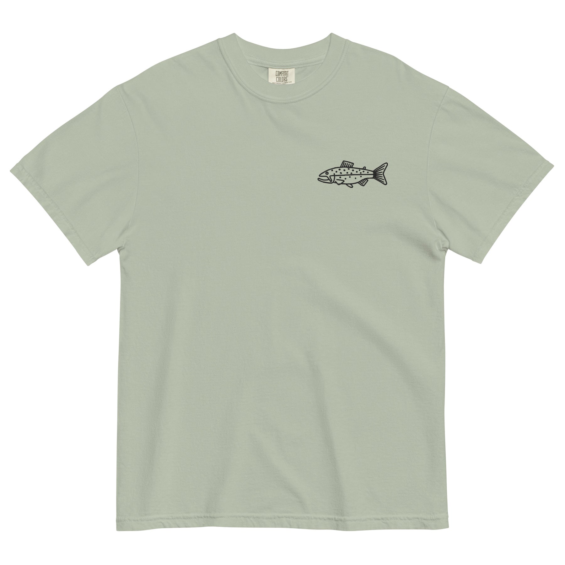 Fish Doodle Embroidered T Shirt