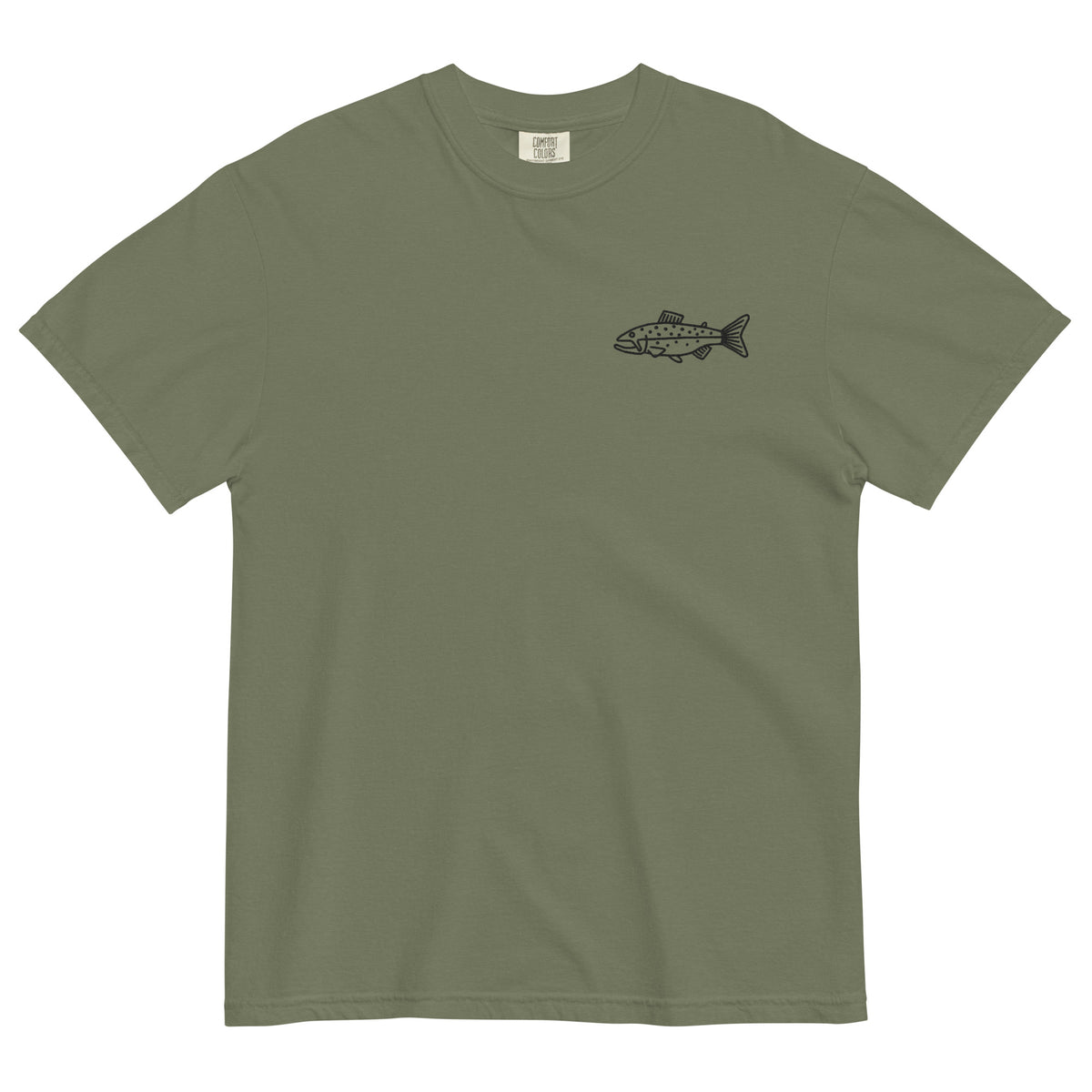 Fish Doodle Embroidered T Shirt
