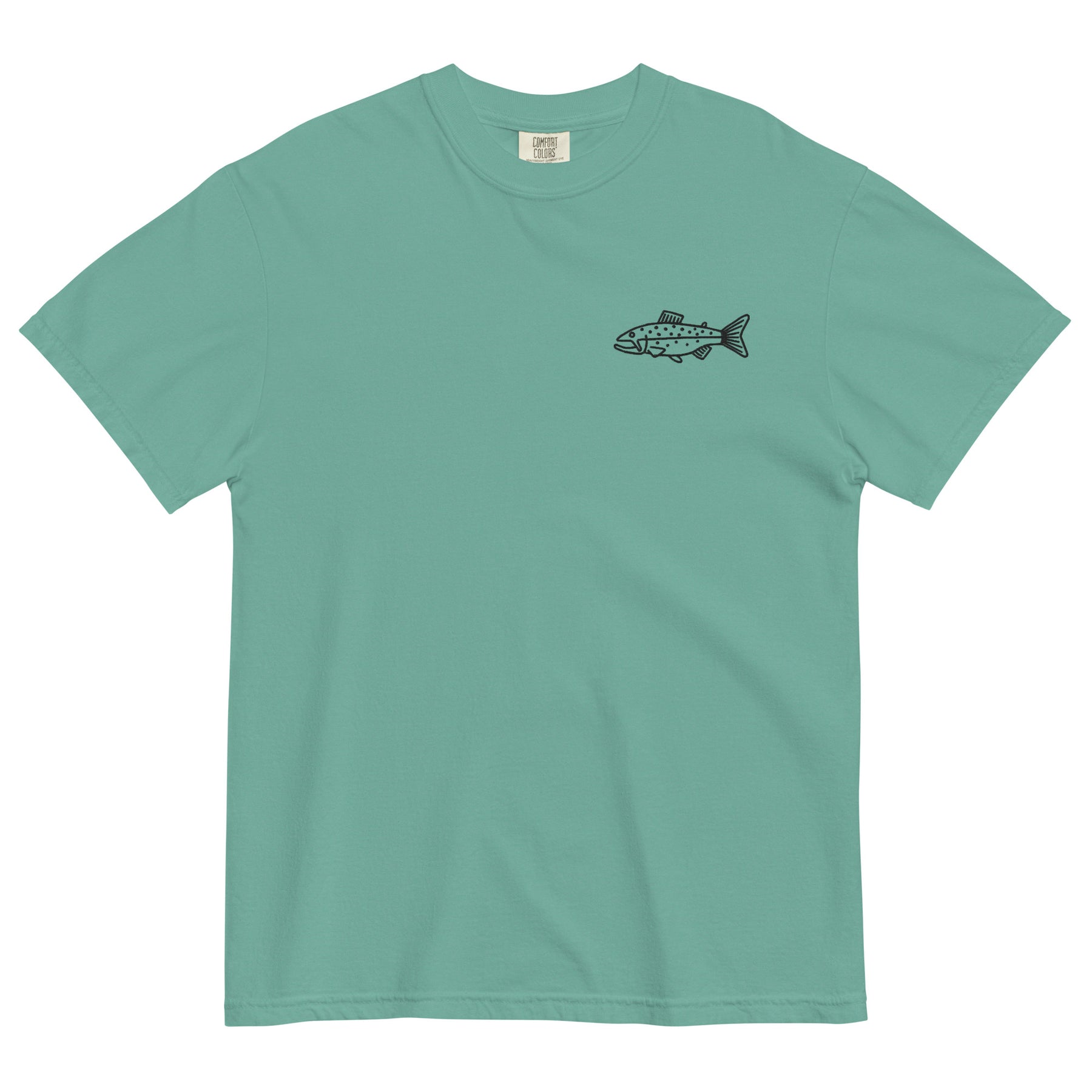 Fish Doodle Embroidered T Shirt