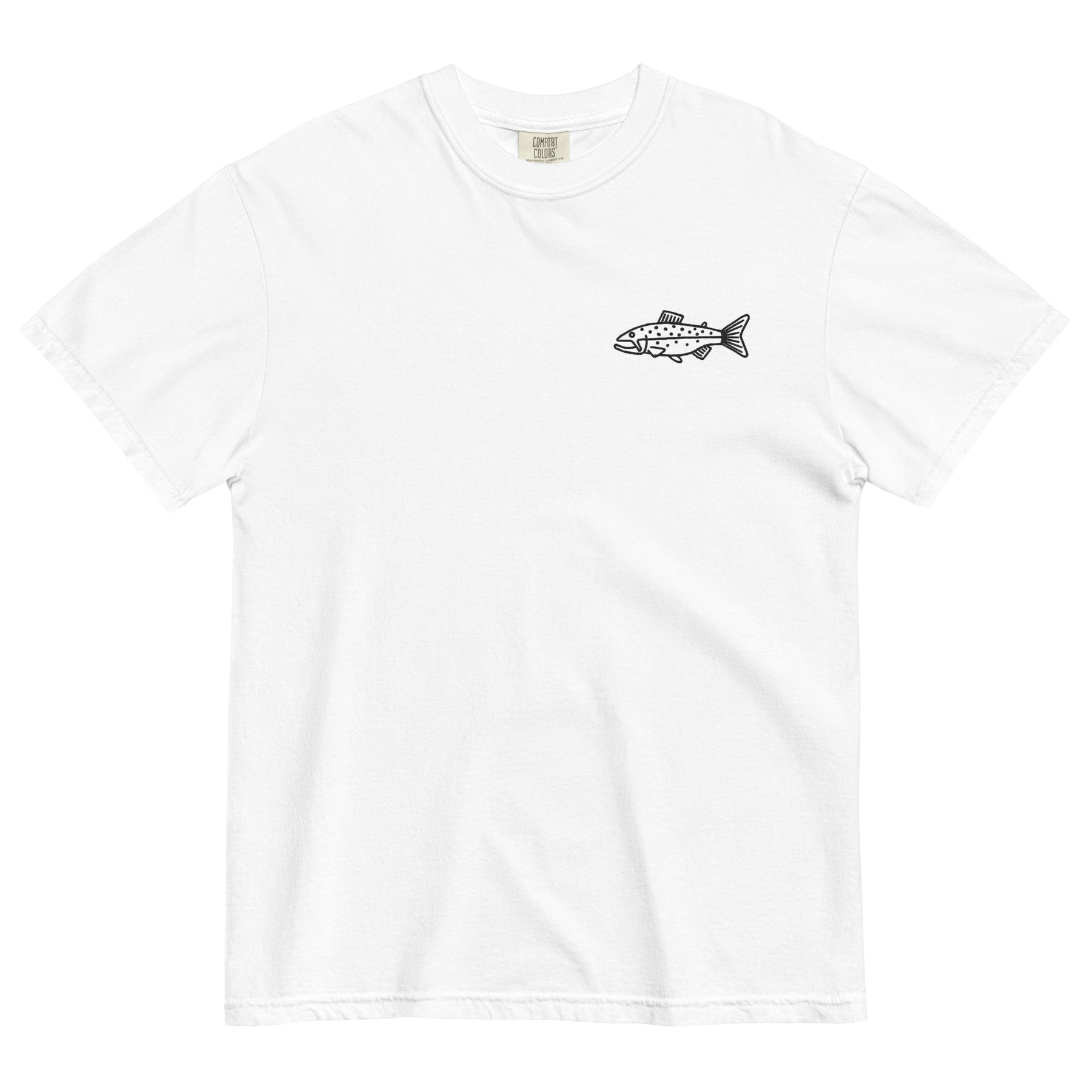 Fish Doodle Embroidered T Shirt
