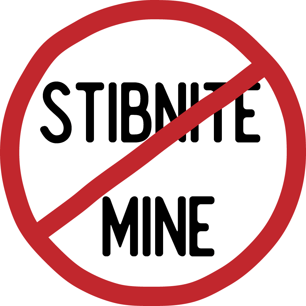 No Stibnite Sticker - All Proceeds Donated - Tenkara Rod Co.