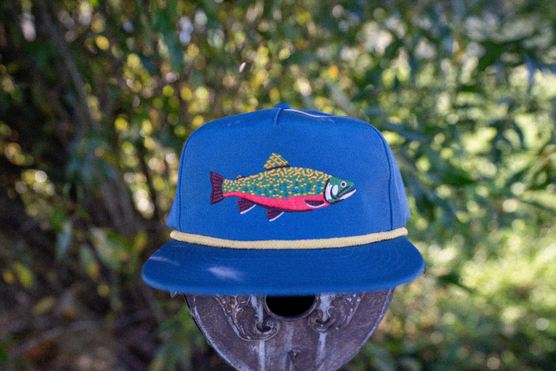 Trout Tongue Fly Fishing Hat Patch Mesh Back Rope Cap - Paramount Outdoors