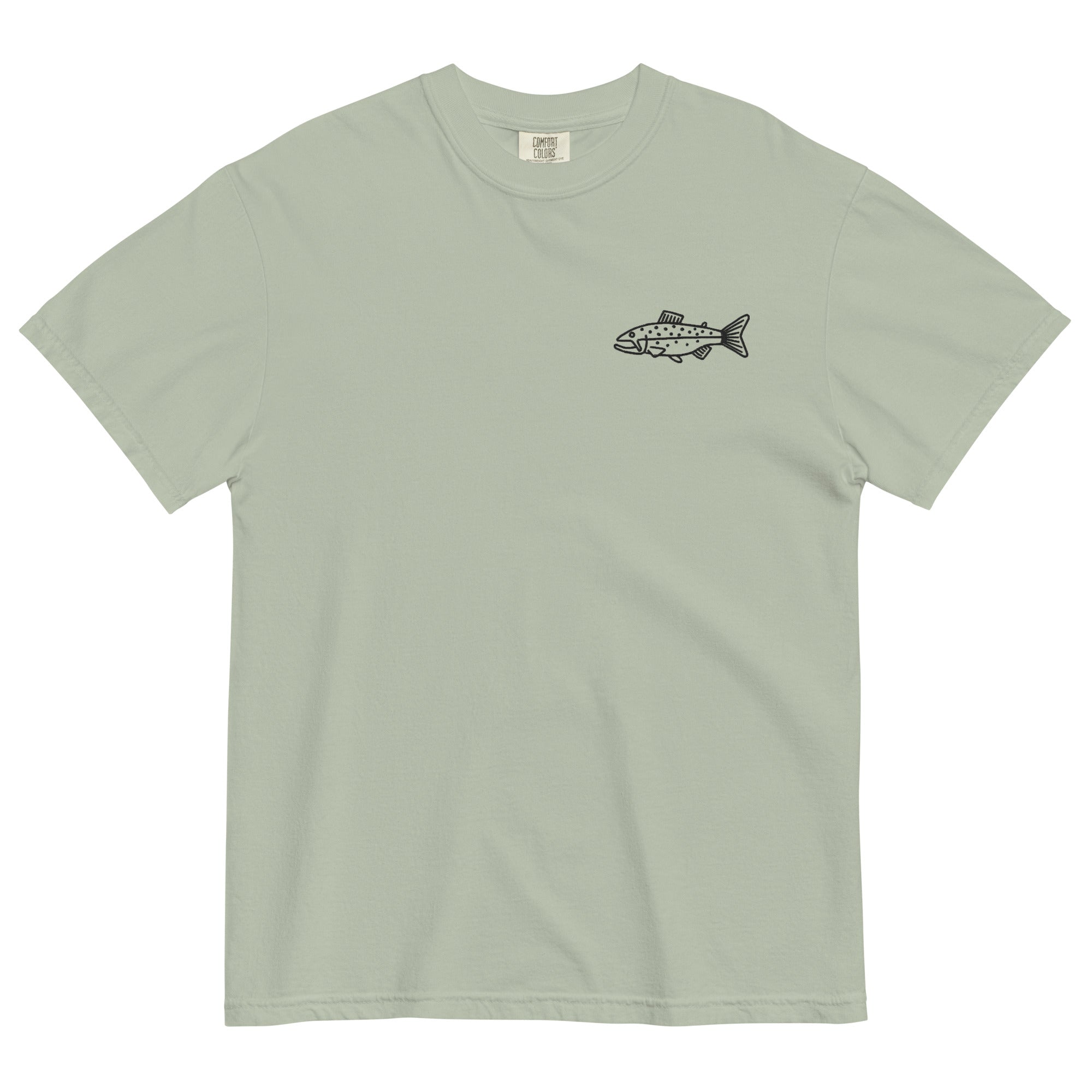 Fish Doodle Embroidered T Shirt