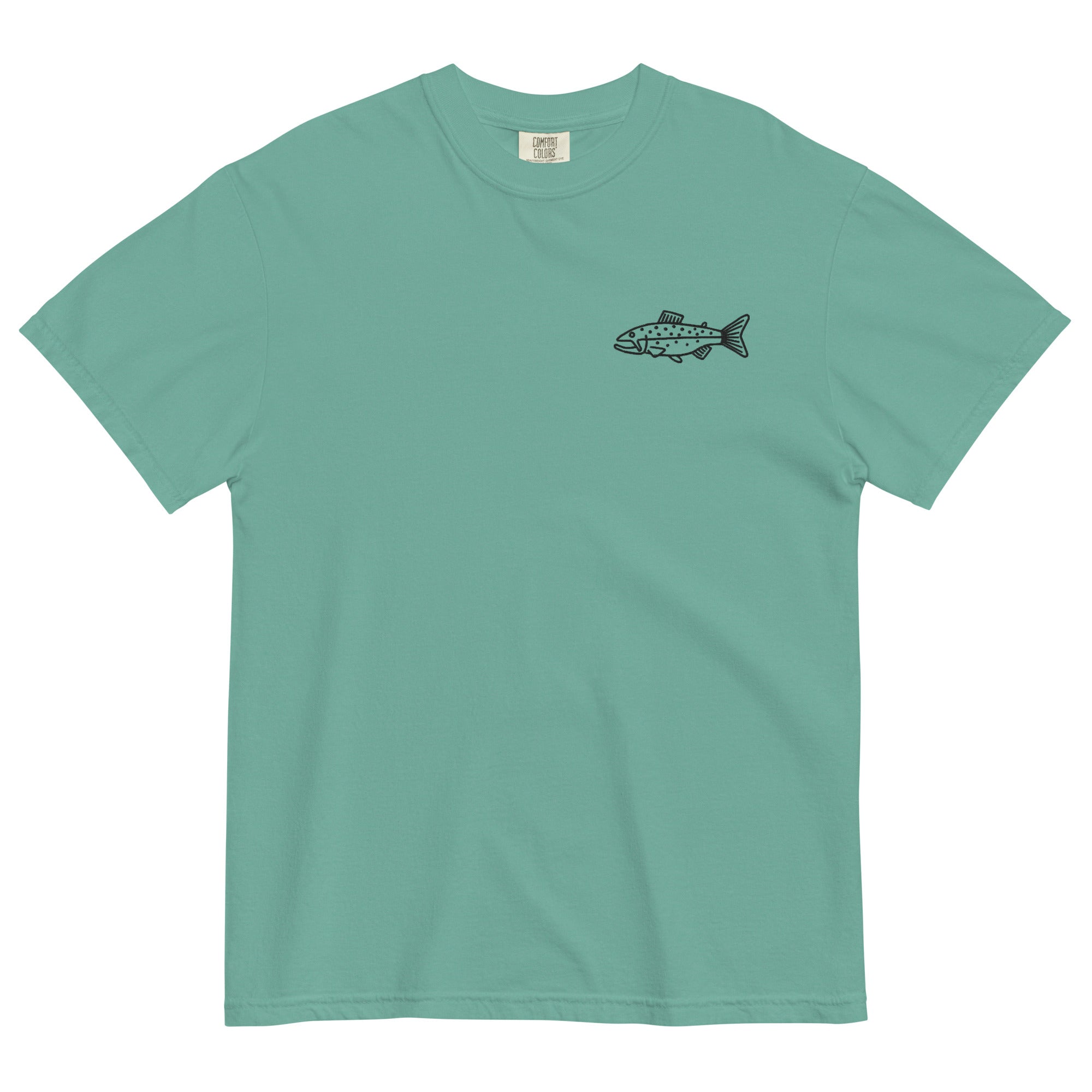 Fish Doodle Embroidered T Shirt