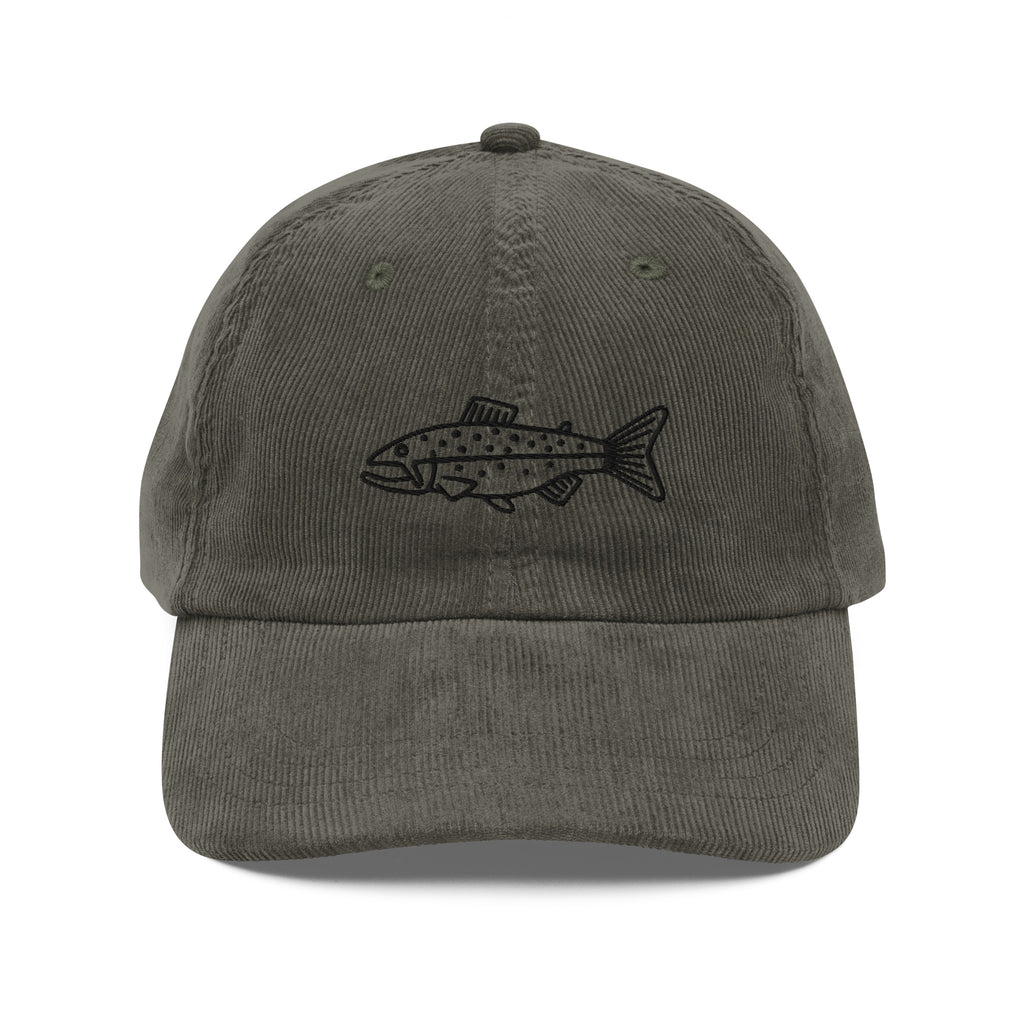Trout Doodle Vintage Corduroy Hat